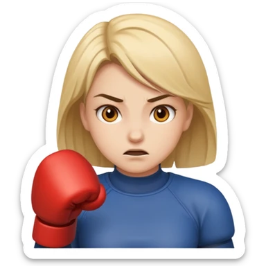girl fighthing sticker