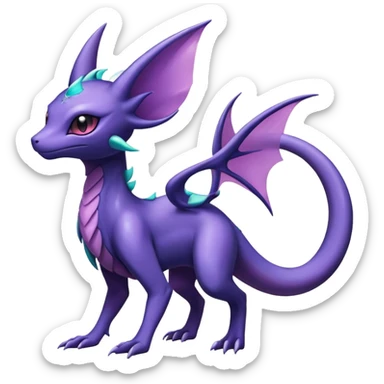 Shiny Ethereal Celestial Salandit-Noibat-Espeon-Hybrid (Full body) sticker