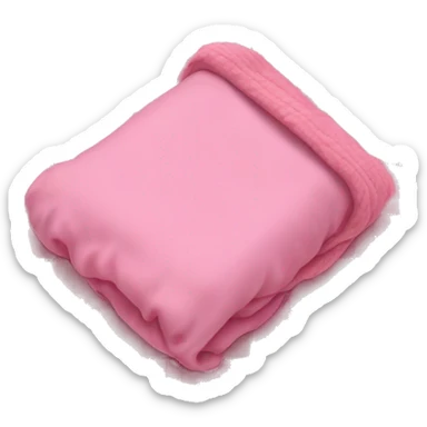 cute pink plaid folded blanket  sticker
