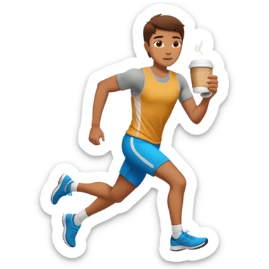 Morning Coffee Runner sticker