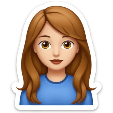 Una chica con cabello largo y lacio sticker