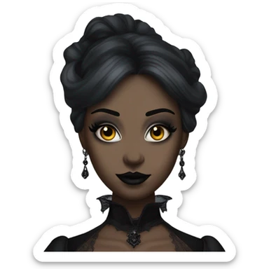 Hyper Realistic Goth victoria secret model vampire  sticker