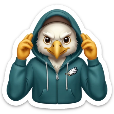 eagles with hoodie sticker