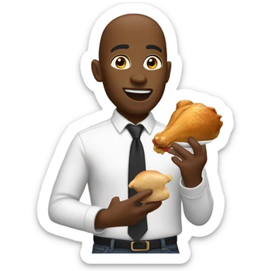 My Memoji eating chicken sticker