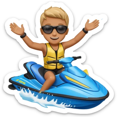 jet ski rider sticker