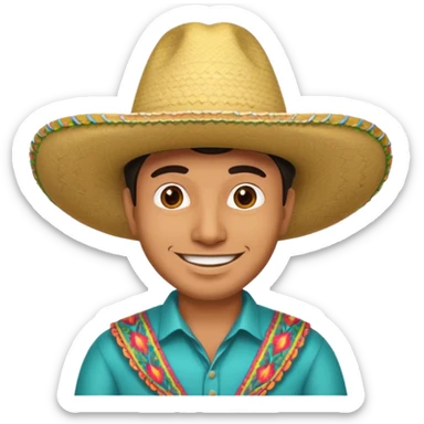 Tejana sombrero hombre sticker