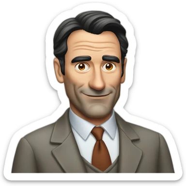 elderly jon hamm sticker