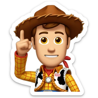 Woody toy story fighting sticker