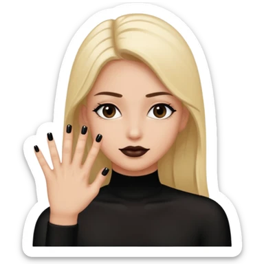  With ber Black nail sticker