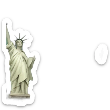 mix in a beach the eiffel tower, pisa tower, statue of liberty, golden gate sticker