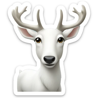 white deer see the sea sticker