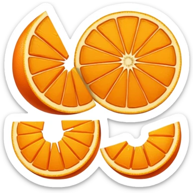 orange wedge sticker