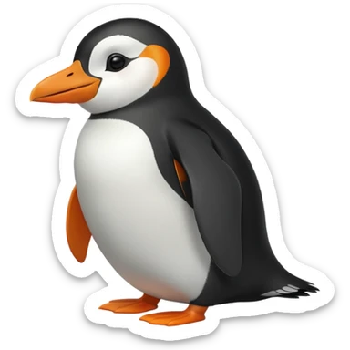 laughing penguin sticker