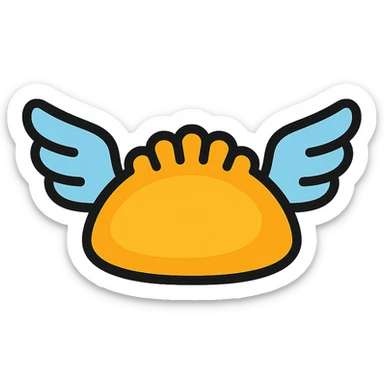 flying dumpling sticker