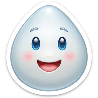 white gum drop sticker