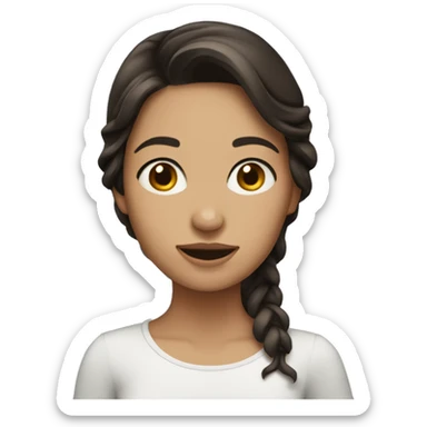 Brunette girl with wav sticker