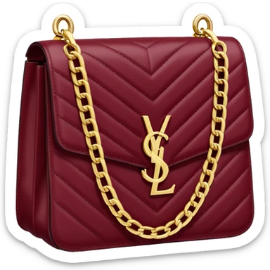 Maroon YSL bag sticker