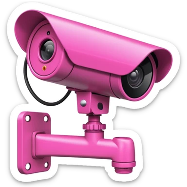 Security Camera pink with graffity sticker