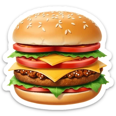 Spicy meat sandwich sticker