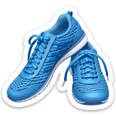 make an emoji of blue shoe laces only- they should be long and stringy sticker