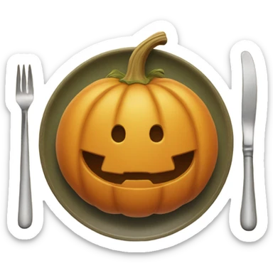 Pumpkin soupIn a plate sticker