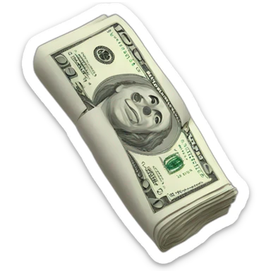 wad of dollars sticker