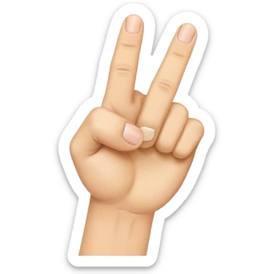 Fist emoji with middle finger and ring finger sticking up sticker