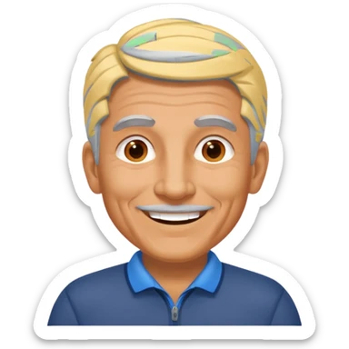 émoji d'un coach agé sportif sticker