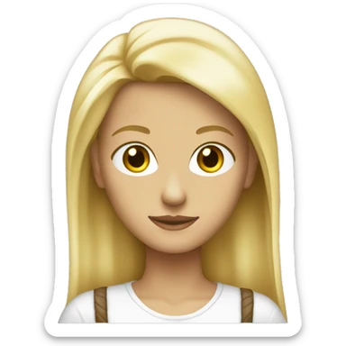 female blonde white skinny legend full length  sticker