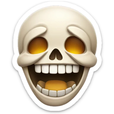 Skull laughing sticker