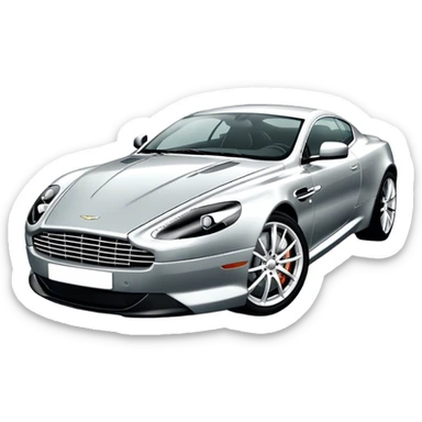 Aston Martin DB9 - Aston Martin (Model Year: 2016) (Iconic colour: Silver) sticker