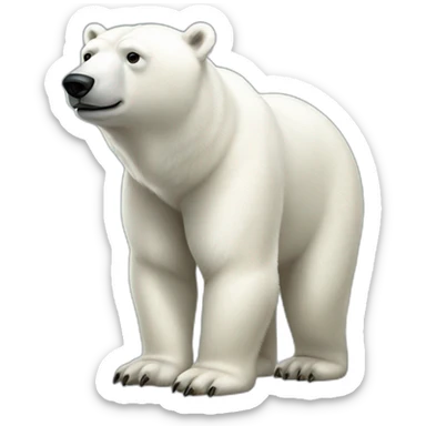 Polar bear full body looking away sticker