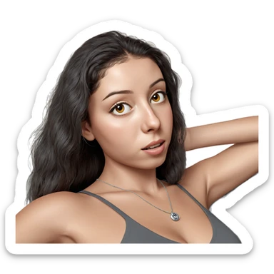 realistic portrait of a girl sticker