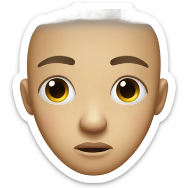 Disappointed face sticker