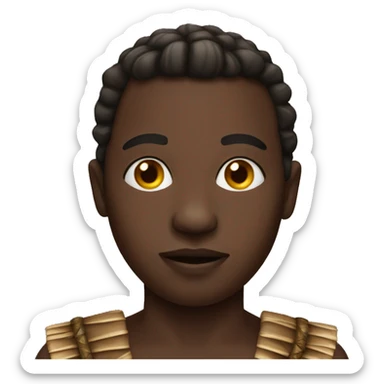 African tribe member sticker