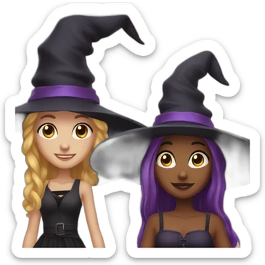 Witchy besties sticker