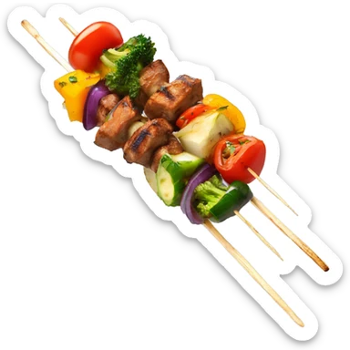 Grilled skewers with vegetables  sticker