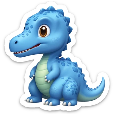 baby blue dinosaur sticker