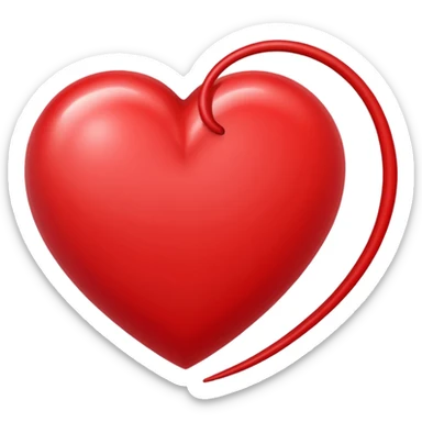 red heart with  ྀི on top of the left half sticker