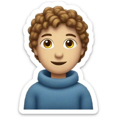 blue cosy domovoy sticker