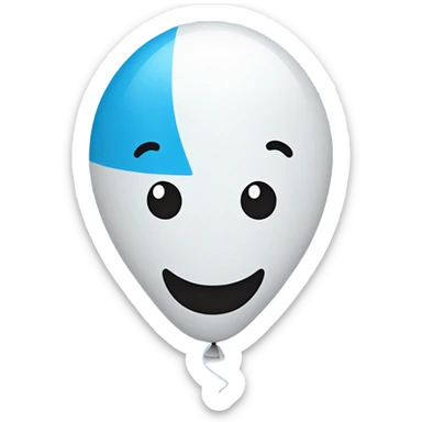 Blue smiling baloon sticker