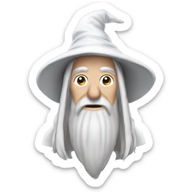 Gandalf the white saying merry Christmas sticker