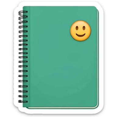 sage green note book sticker