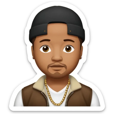 J-Boog of B2K, male singer with dark brown hair sticker