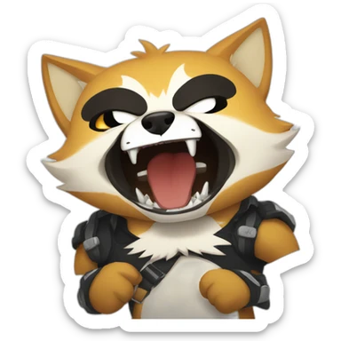 aggretsuko singing angry sticker