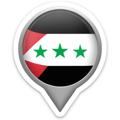 Free Syria flag iOS style sticker