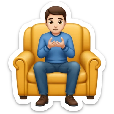 A man insisting to you to sit in his lap empty handed sticker