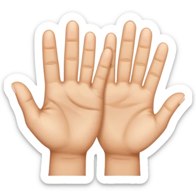 two hands with spread fingers, showing 10 sticker