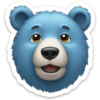 blue bear sticker