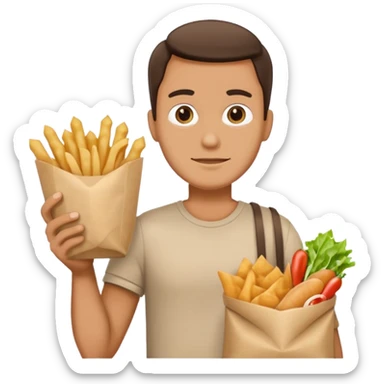 Street Food Shopper man  sticker